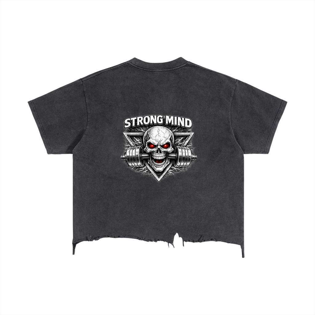 Rise Strong Boxy Distressed Tee