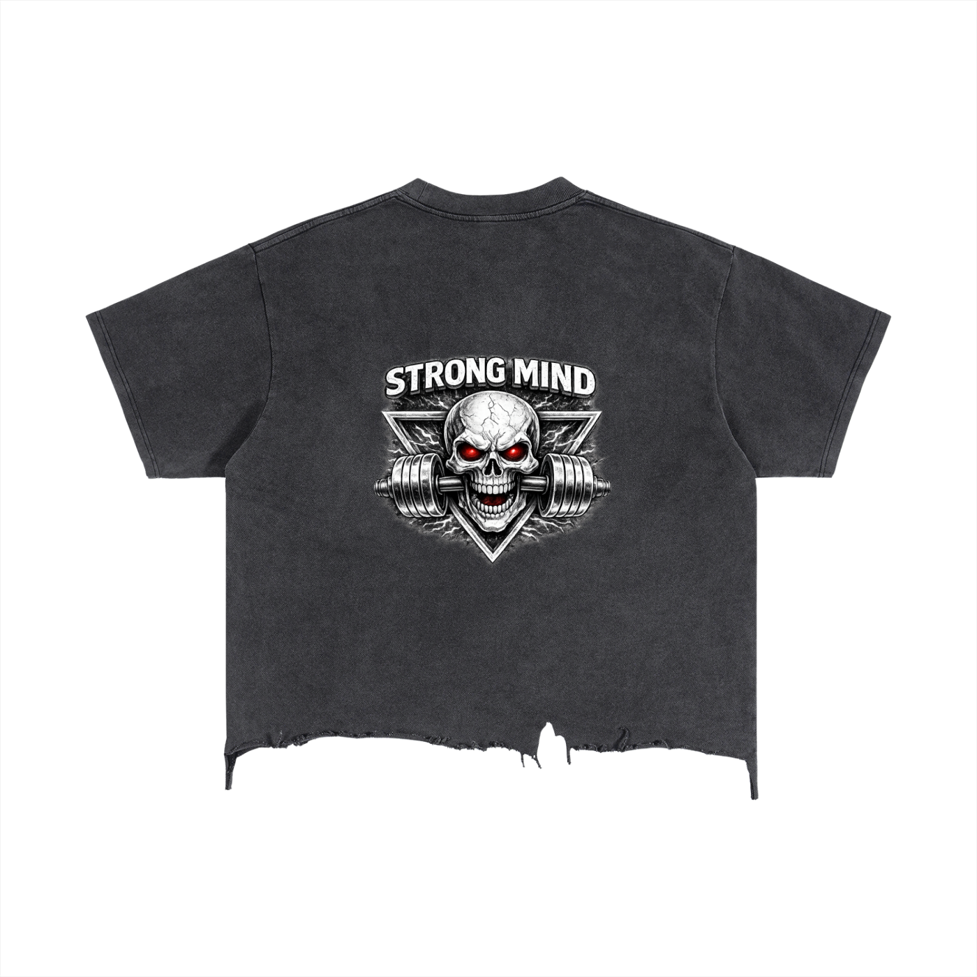Rise Strong Boxy Distressed Tee