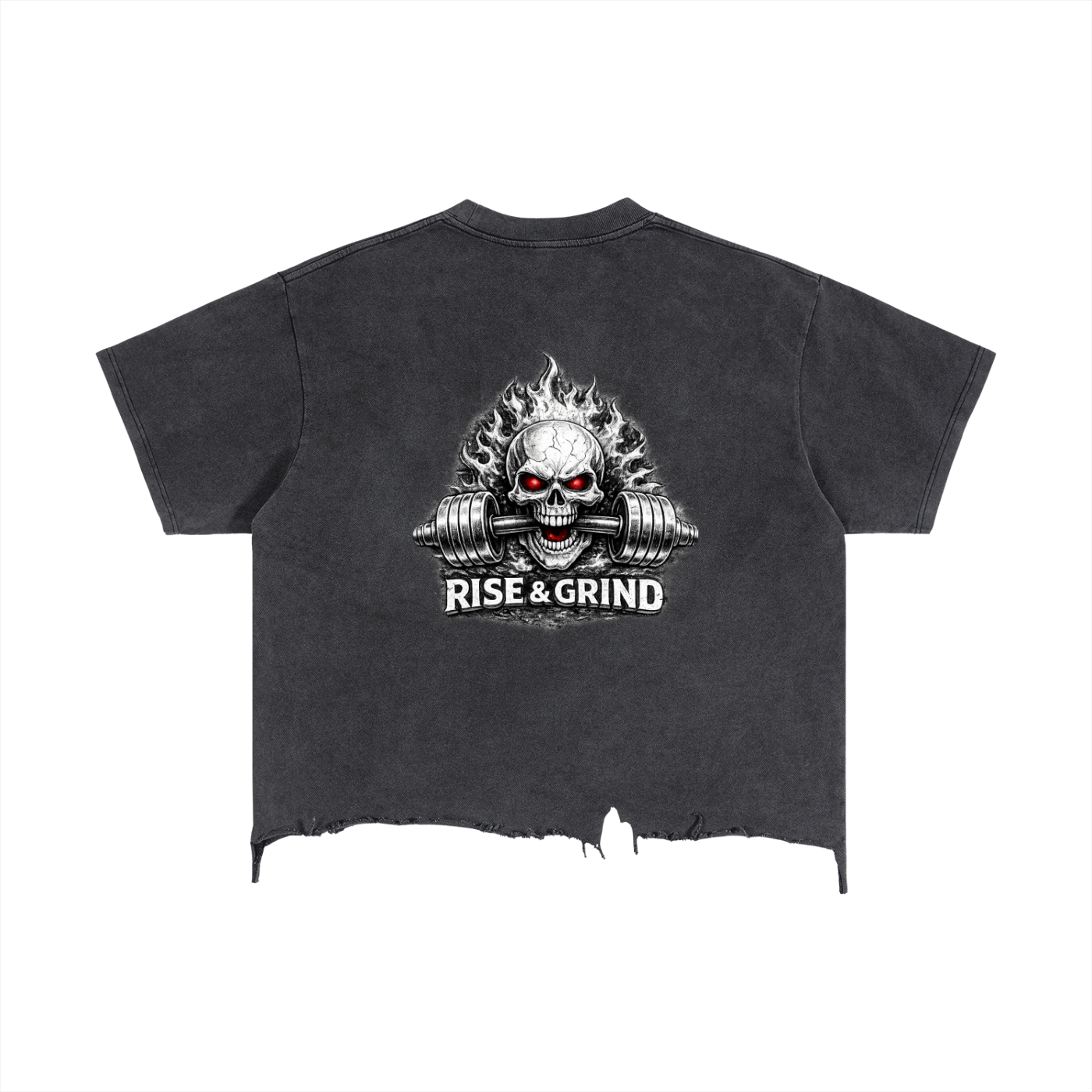Rise Strong Boxy Distressed Tee